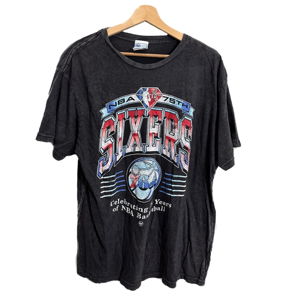 Philadelphia 76ers Nba 75th Anniversary Vintage Tubular Graphic Tee
